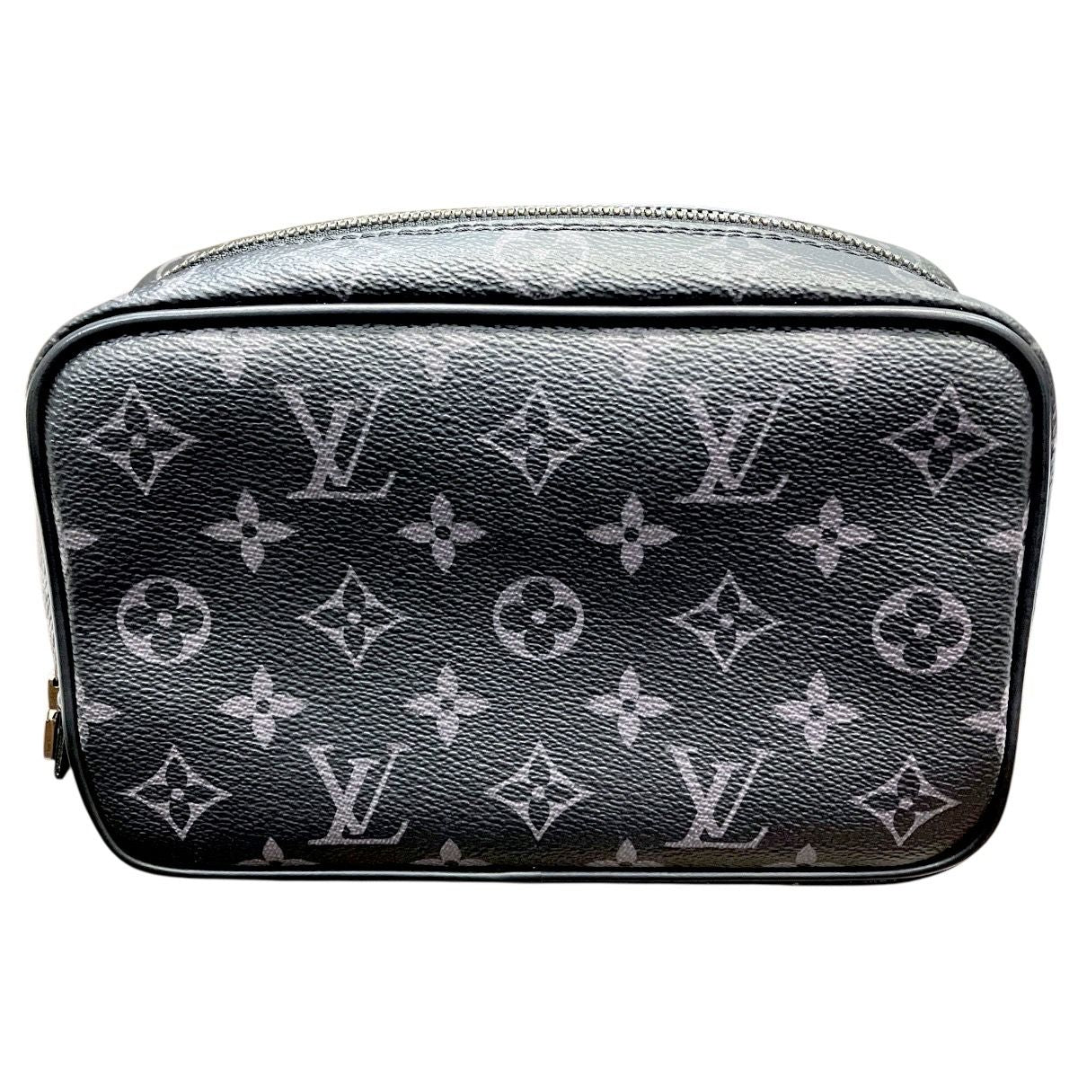 Louis Vuitton Trousse PM Monogram Eclipse Pochette Canvas Handbag