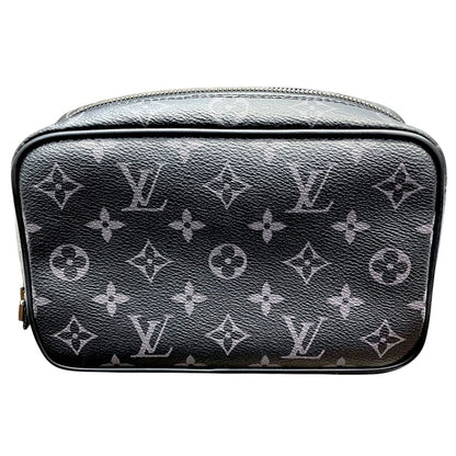 Louis Vuitton Trousse PM Monogram Eclipse Pochette Canvas Handbag