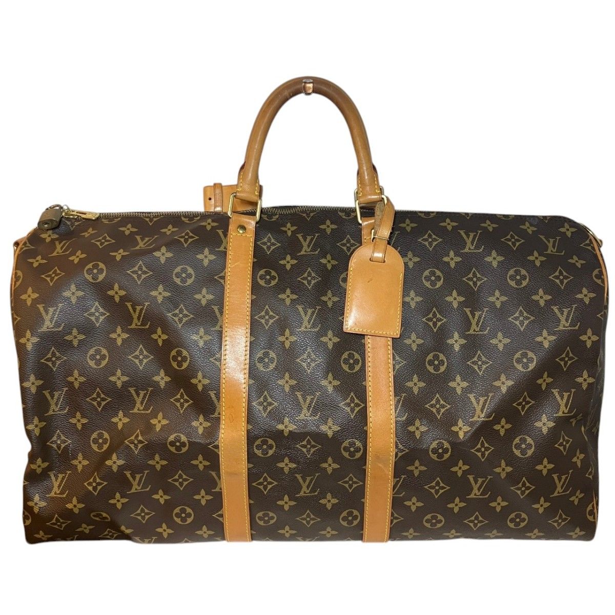 Louis Vuitton Keepall 55 Bandouliere Monogram Boston Bag Canvas