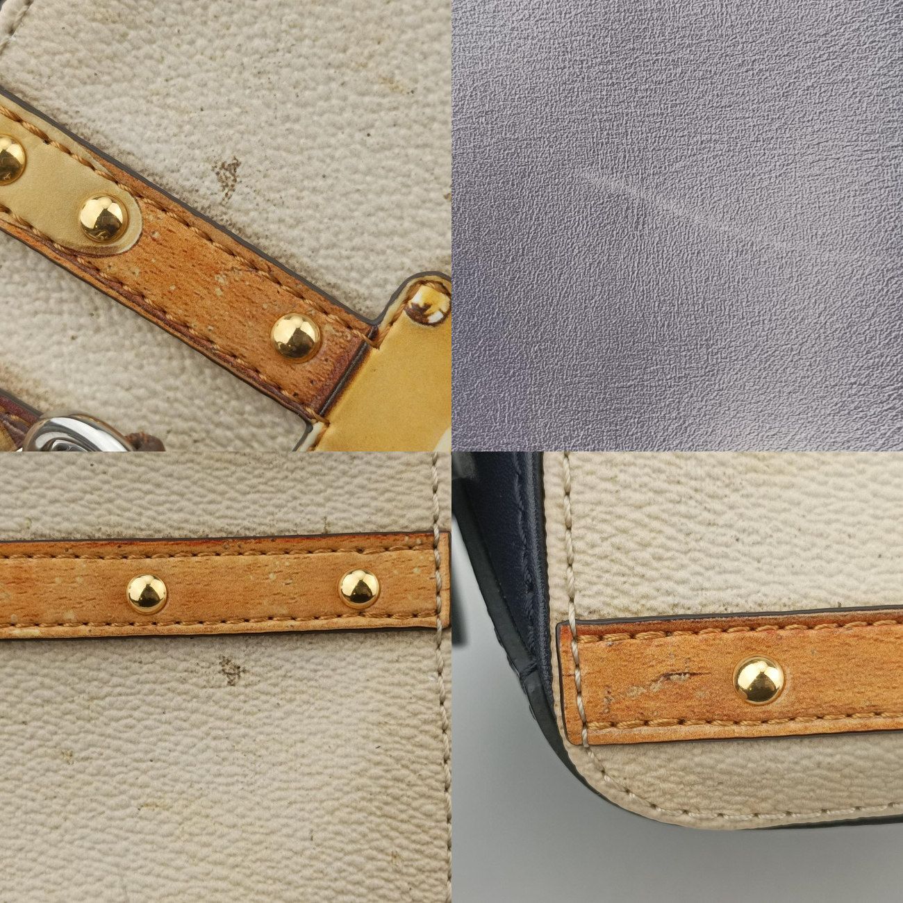 Louis Vuitton Square Navy Beige Yellow Monogram Trompe L'oeil Shoulder Bag — view 8
