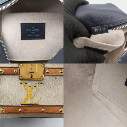 Louis Vuitton Square Navy Beige Yellow Monogram Trompe L'oeil Shoulder Bag — view 7