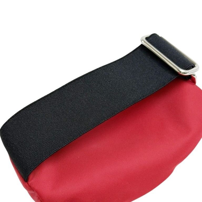 Prada Pouch Re-Nylon Arm Red Black Tessuto Nylon Triangle Logo Silver — view 6