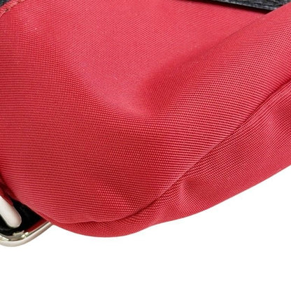 Prada Pouch Re-Nylon Arm Red Black Tessuto Nylon Triangle Logo Silver — view 5