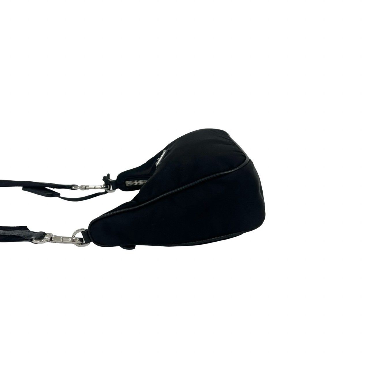 Prada Re Edition Triangle Logo Nylon Saffiano Leather 2-Way Chain Shoulder Bag — view 5