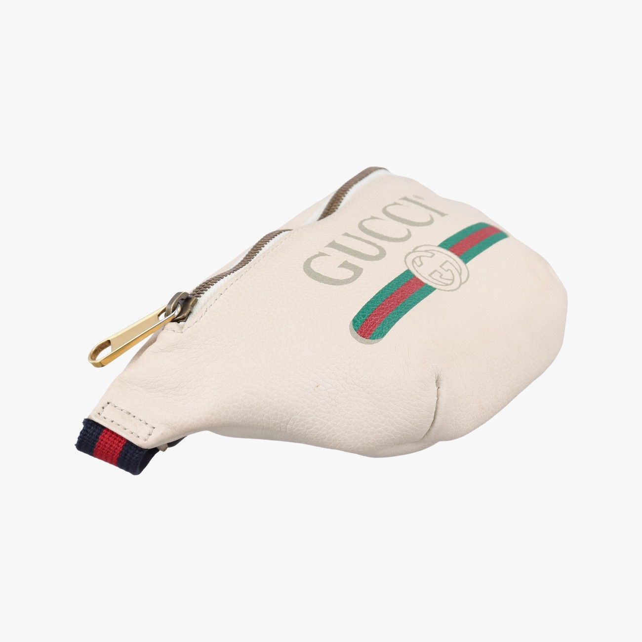 Gucci Print White Leather Handbag — view 5