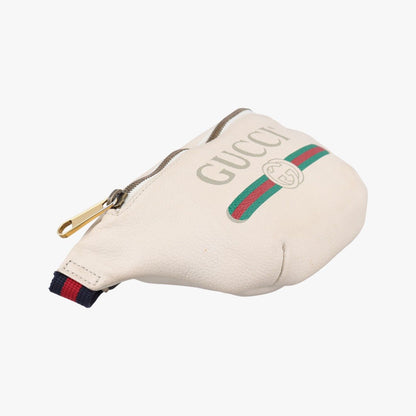 Gucci Print White Leather Handbag — view 5