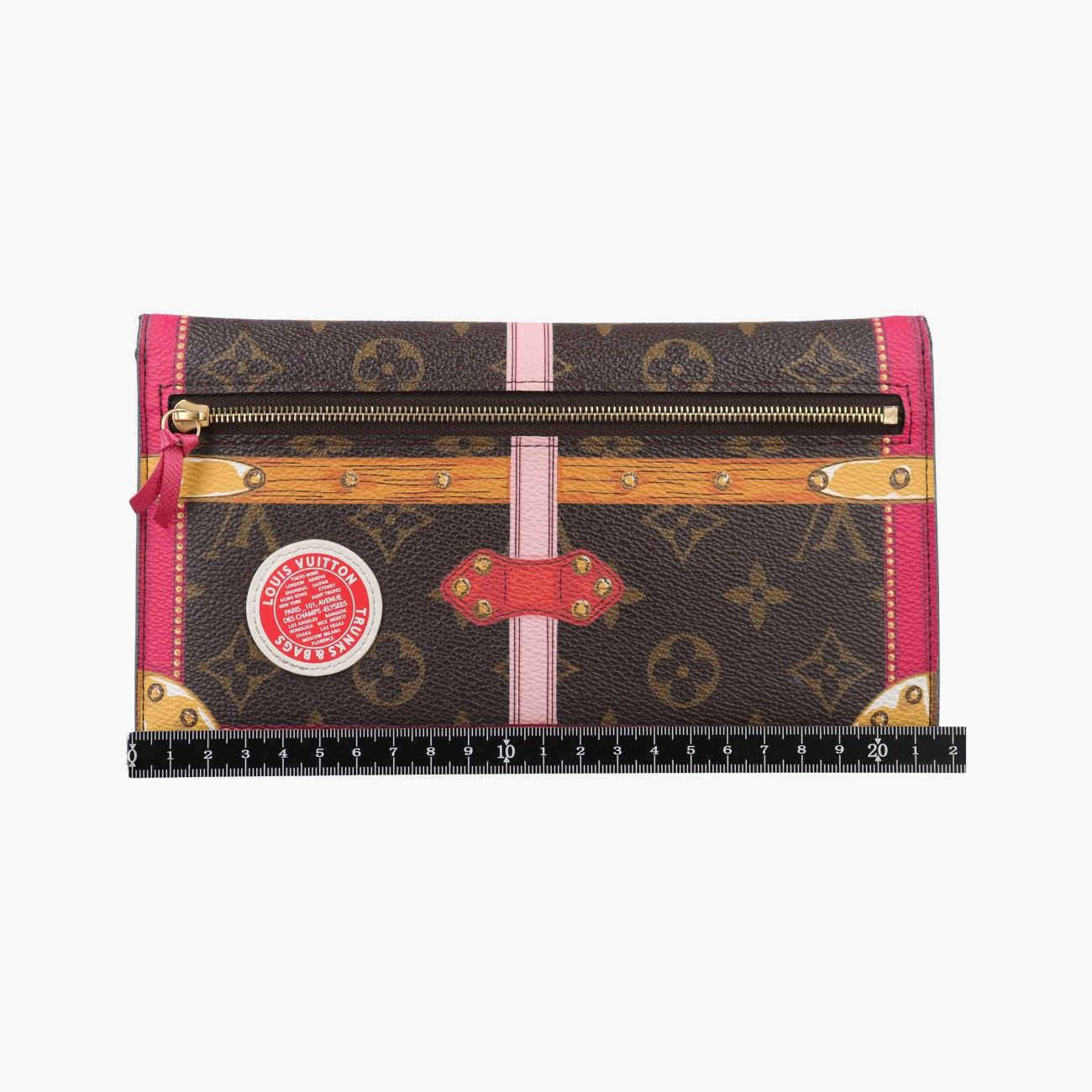 Louis Vuitton Pochette Weekend Monogram Brown Fuchsia Pink Canvas Shoulder Bag — view 2