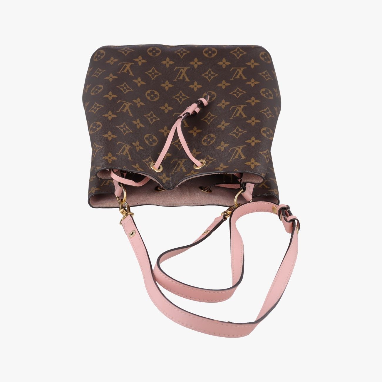 Louis Vuitton Neo Noe Brown Rose Poodle Monogram Canvas Bucket Bag — view 8