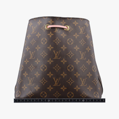 Louis Vuitton Neo Noe Brown Rose Poodle Monogram Canvas Bucket Bag — view 2