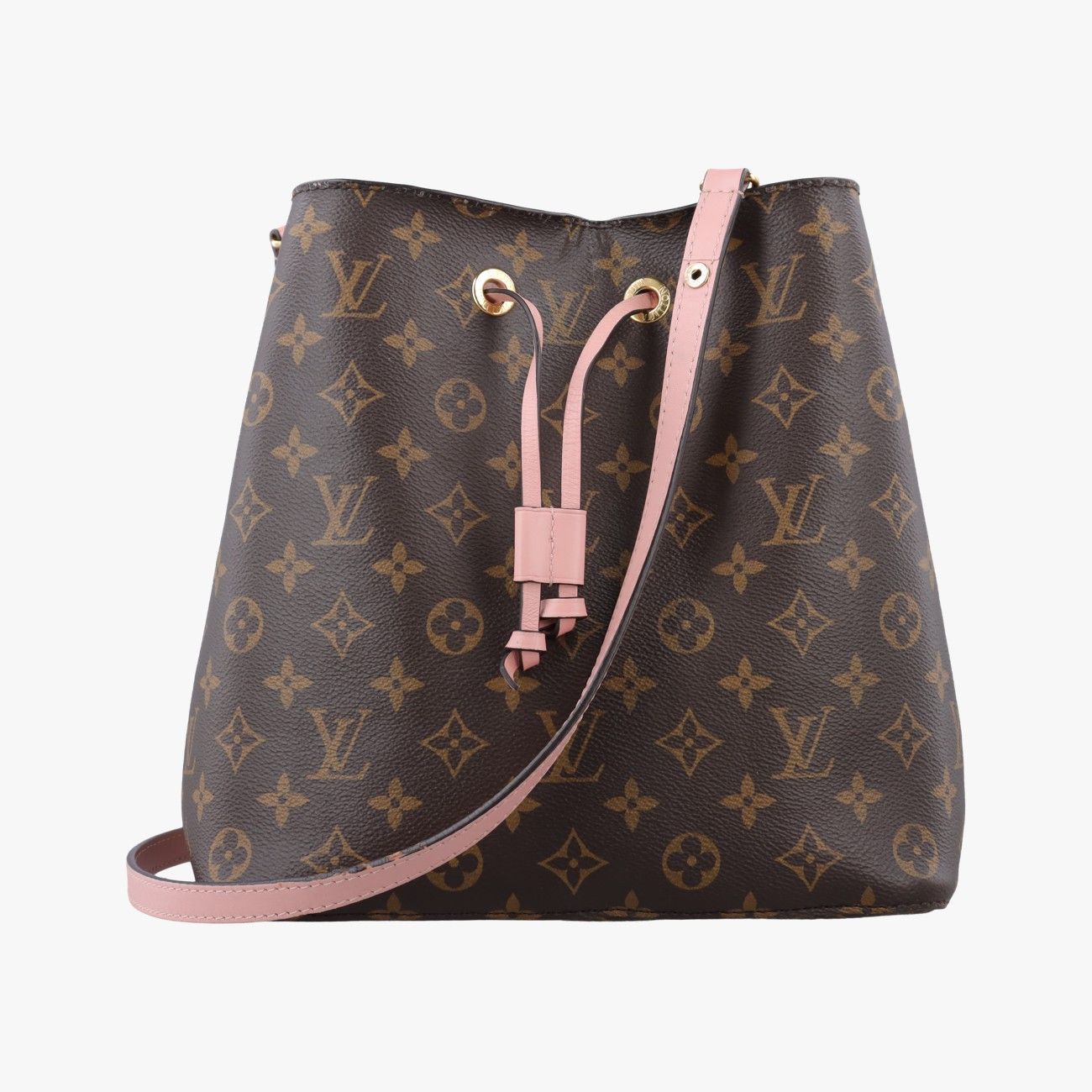Louis Vuitton Neo Noe Brown Rose Poodle Monogram Canvas Bucket Bag
