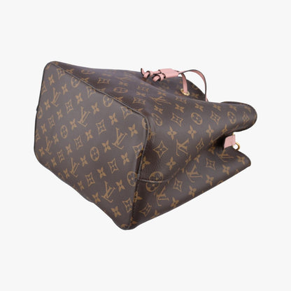 Louis Vuitton Neo Noe Brown Rose Poodle Monogram Canvas Bucket Bag — view 4