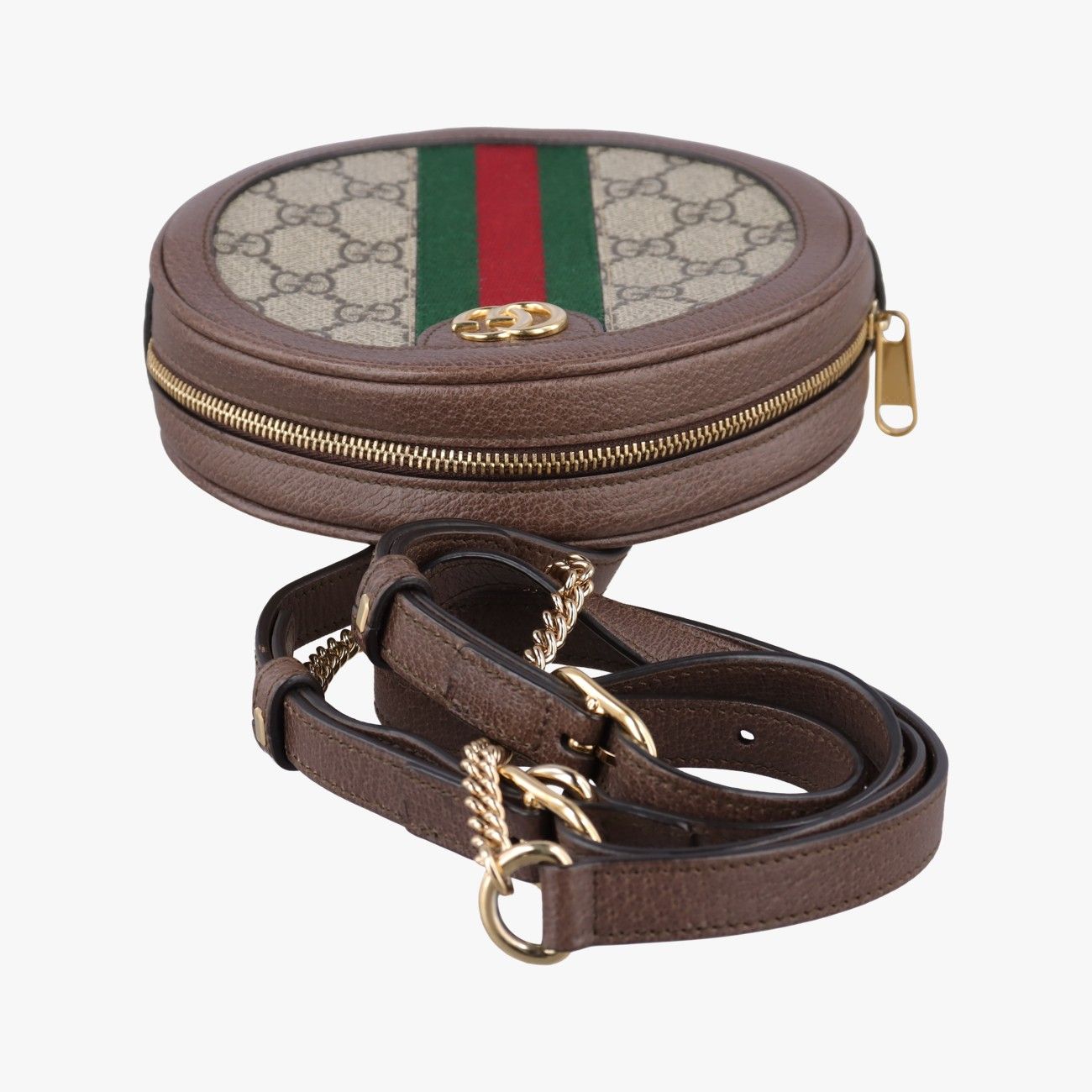 Gucci Ophidia Brown Beige Multi Canvas Leather Backpack — view 8