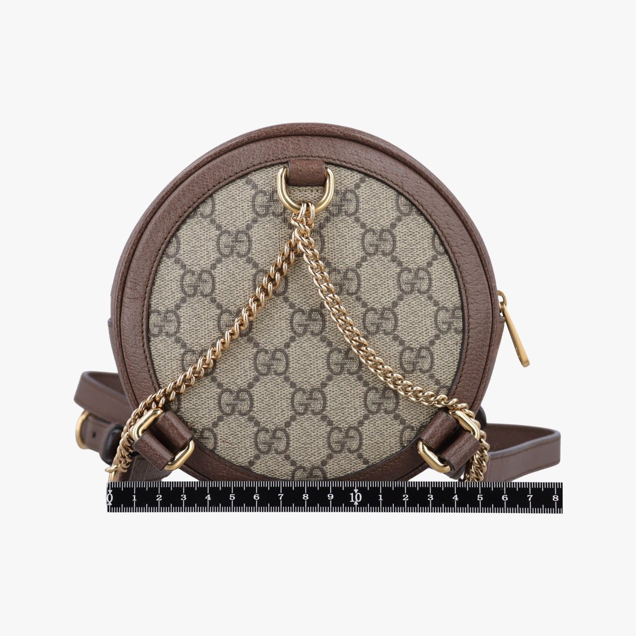 Gucci Ophidia Brown Beige Multi Canvas Leather Backpack — view 2