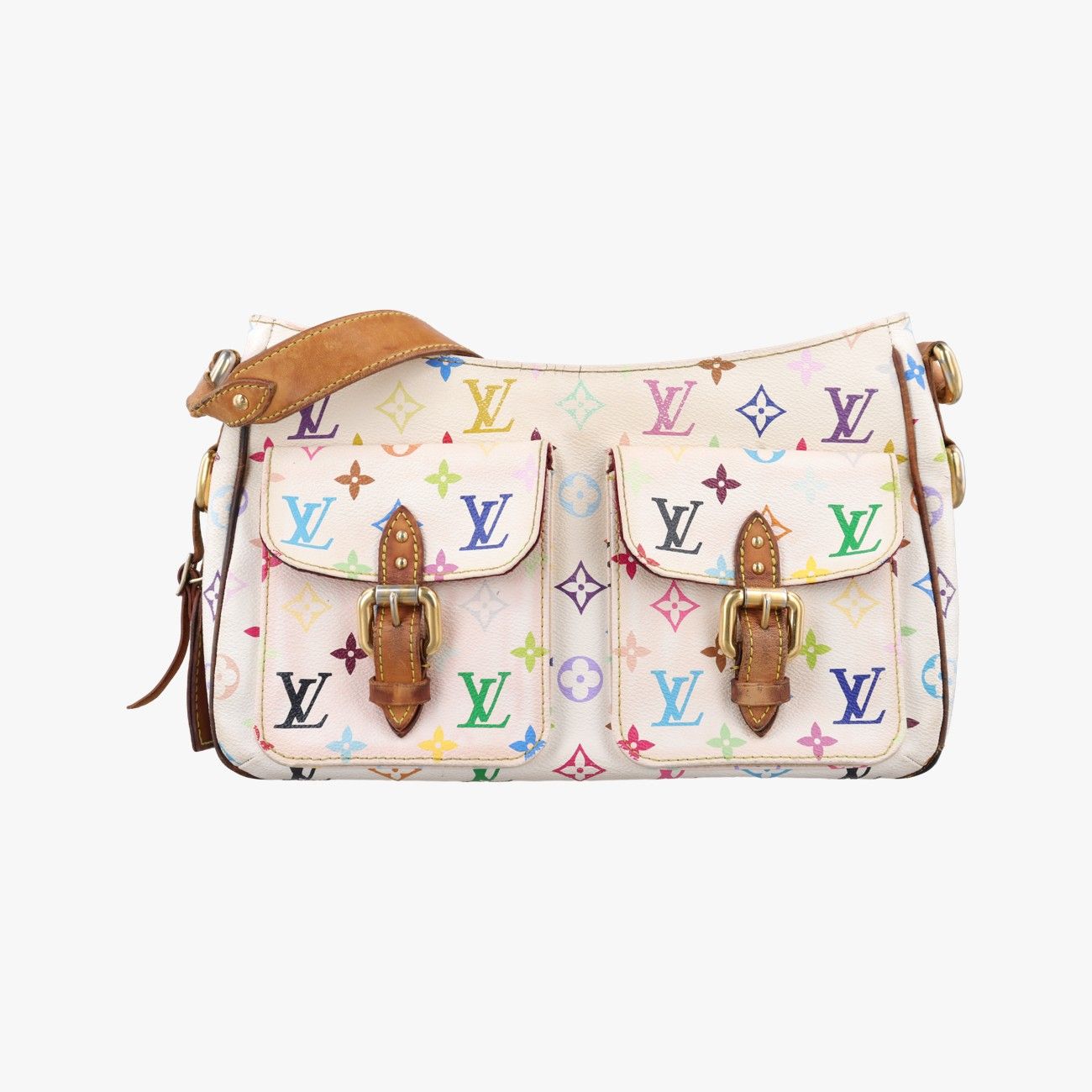 Louis Vuitton Lodge GM Blanc Monogram Multicolor Shoulder Bag