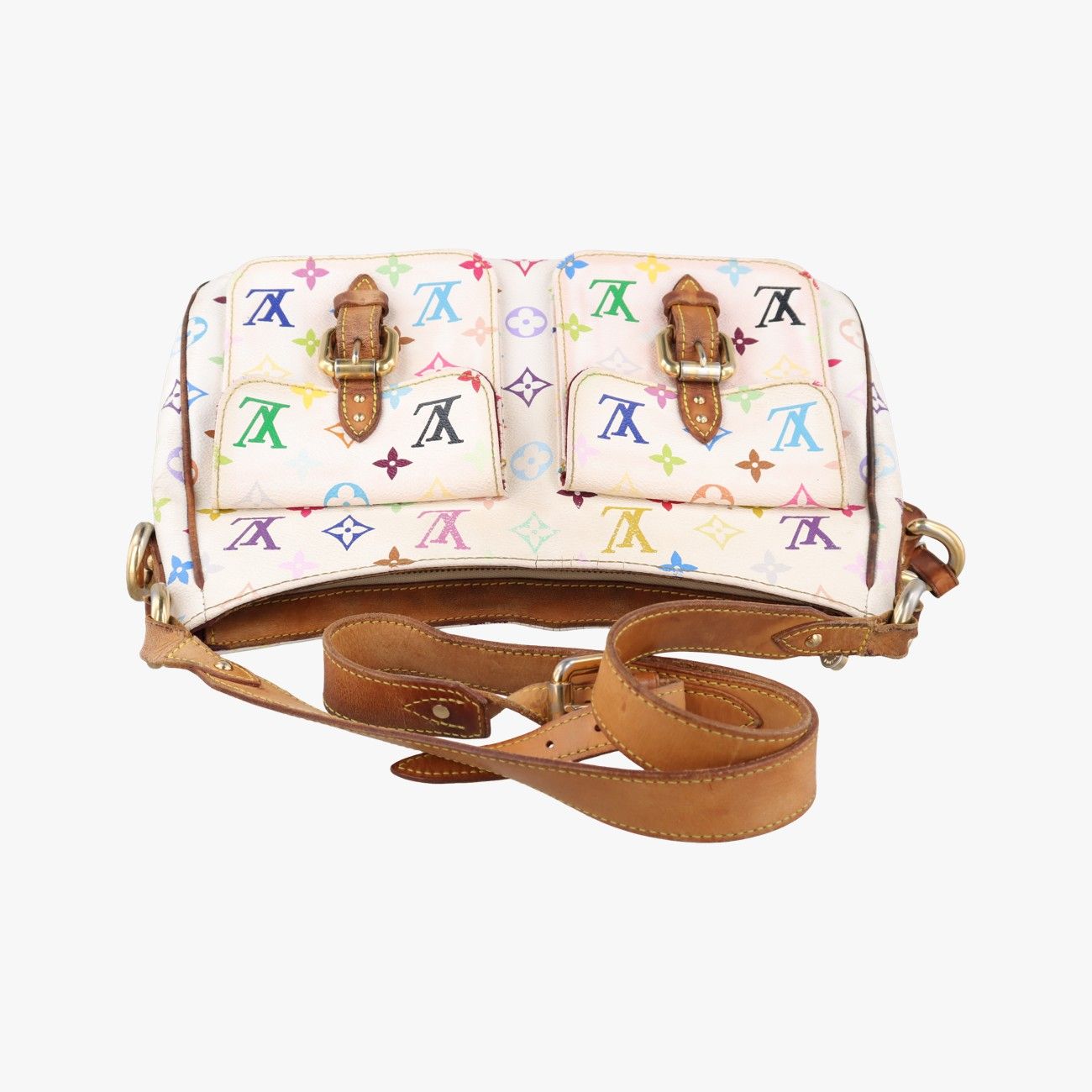 Louis Vuitton Lodge GM Blanc Monogram Multicolor Shoulder Bag — view 8