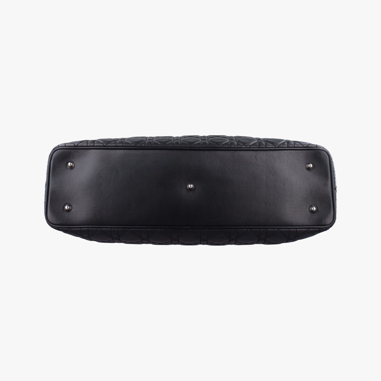 Dior Lady Dior Black Lambskin Handbag — view 3