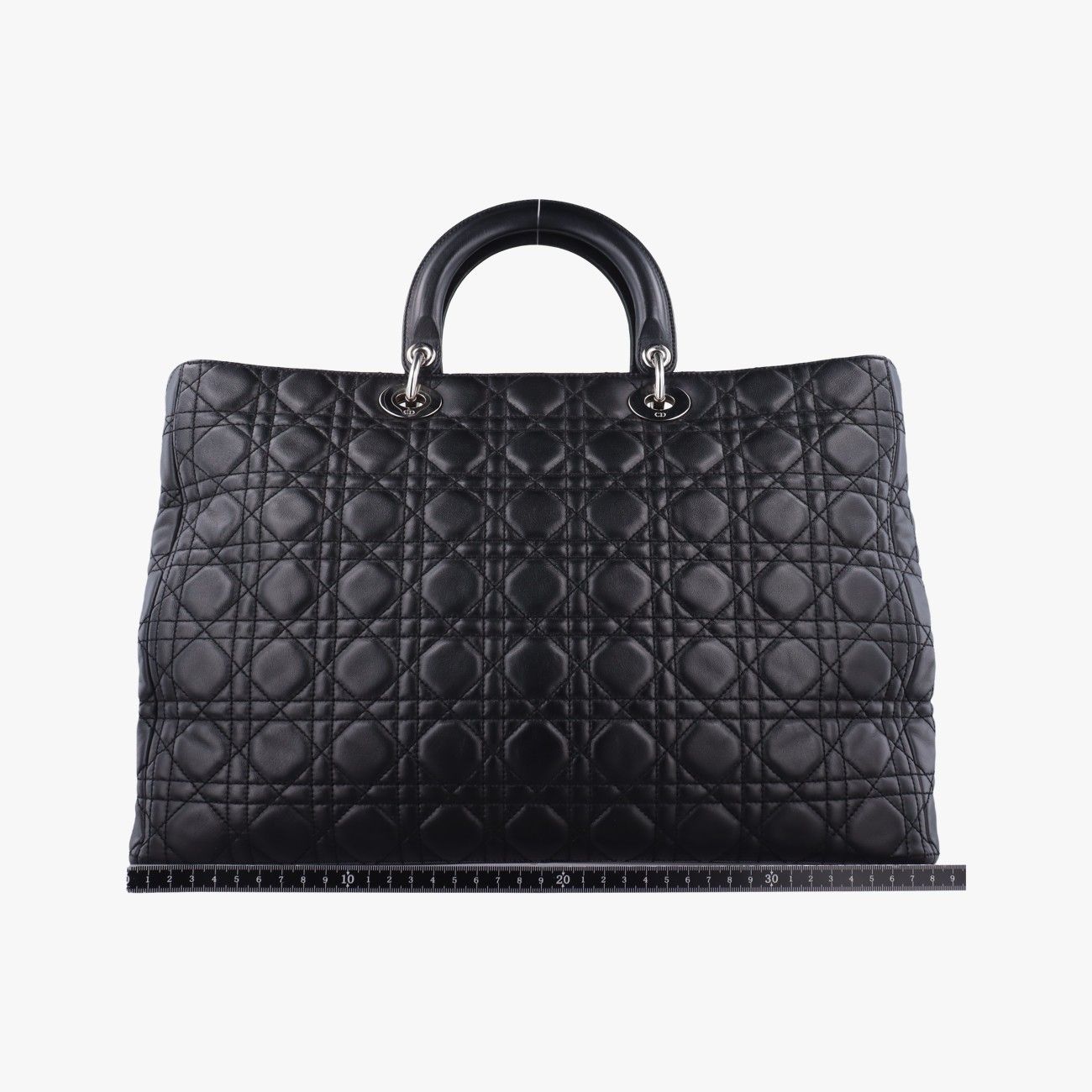 Dior Lady Dior Black Lambskin Handbag — view 2