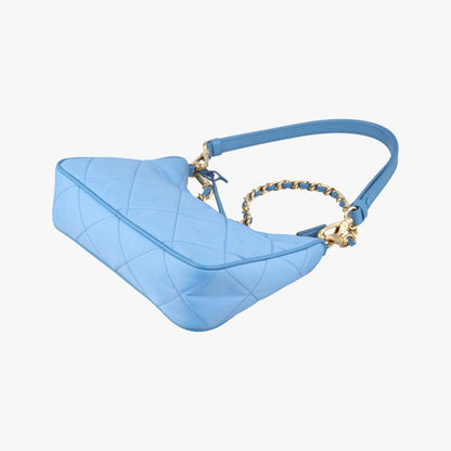Prada Re Edition Re-Nylon Periwimble Blue Nylon Saffiano Leather Shoulder Bag — view 6