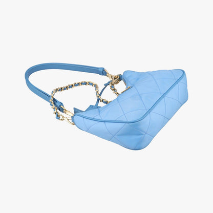 Prada Re Edition Re-Nylon Periwimble Blue Nylon Saffiano Leather Shoulder Bag — view 5