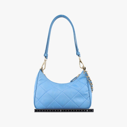 Prada Re Edition Re-Nylon Periwimble Blue Nylon Saffiano Leather Shoulder Bag — view 2
