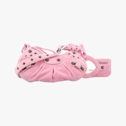 Balenciaga le Cagole Mini Pink Pile Shoulder Bag