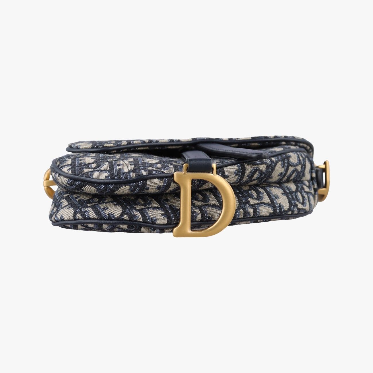 Dior Saddle Blue Black Jacquard Shoulder Bag — view 3