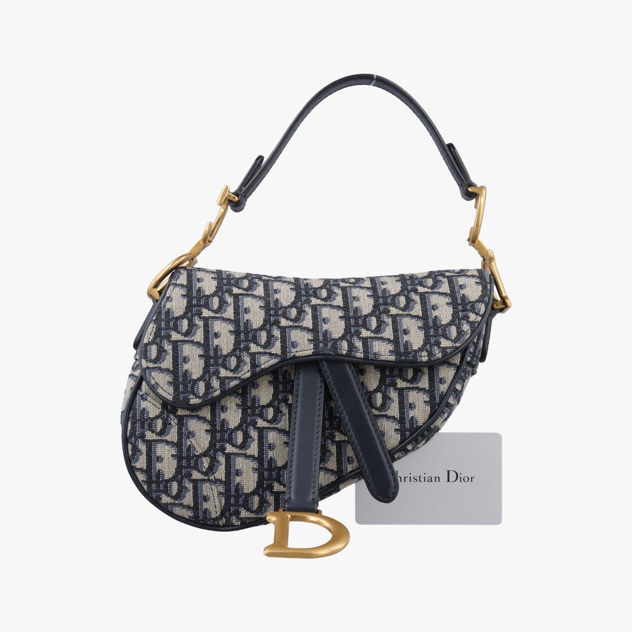 Dior Saddle Blue Black Jacquard Shoulder Bag