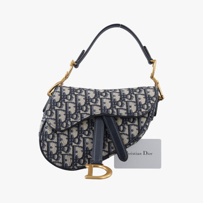 Dior Saddle Blue Black Jacquard Shoulder Bag