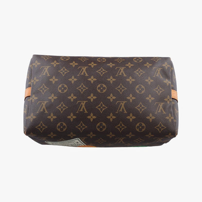 Louis Vuitton World Tour Collection Speedy Bandouliere 30 Monogram Brown Multi — view 3