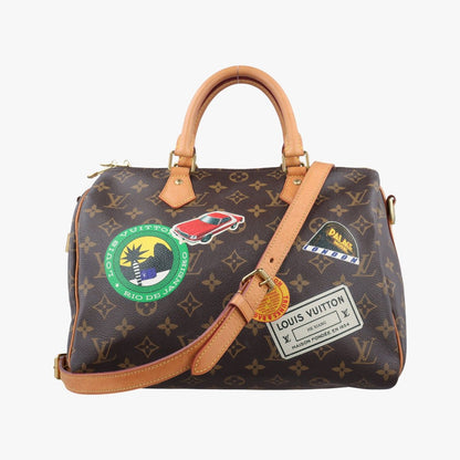 Louis Vuitton World Tour Collection Speedy Bandouliere 30 Monogram Brown Multi