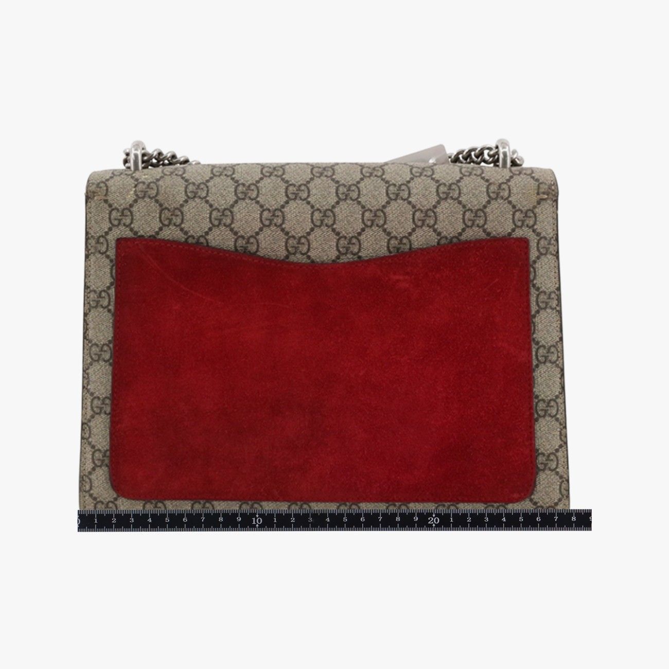 Gucci Dionysus Beige Red Canvas Suede Shoulder Bag — view 2