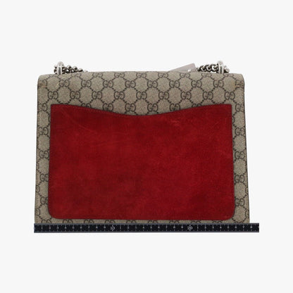 Gucci Dionysus Beige Red Canvas Suede Shoulder Bag — view 2