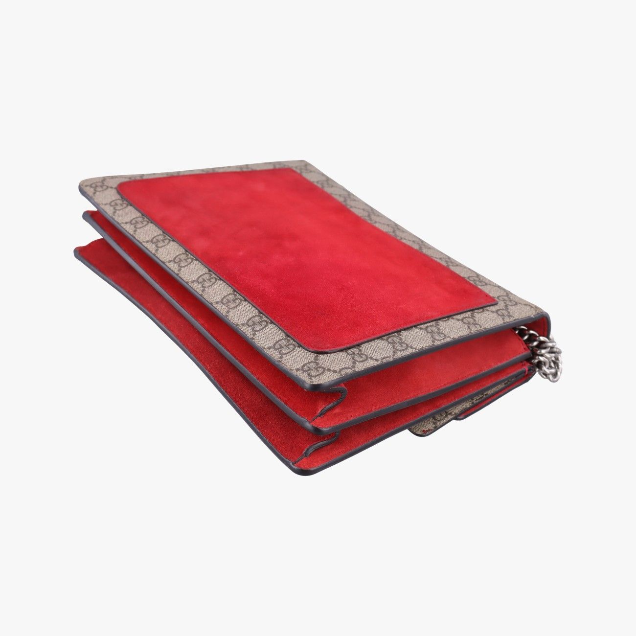 Gucci Dionysus Beige Red Canvas Suede Shoulder Bag — view 6
