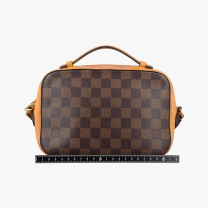 Louis Vuitton Santa Monica Ebene Saffron Damier Canvas Calf Leather Shoulder Bag — view 2