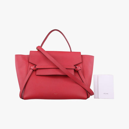 Celine Belt Mini Red Leather