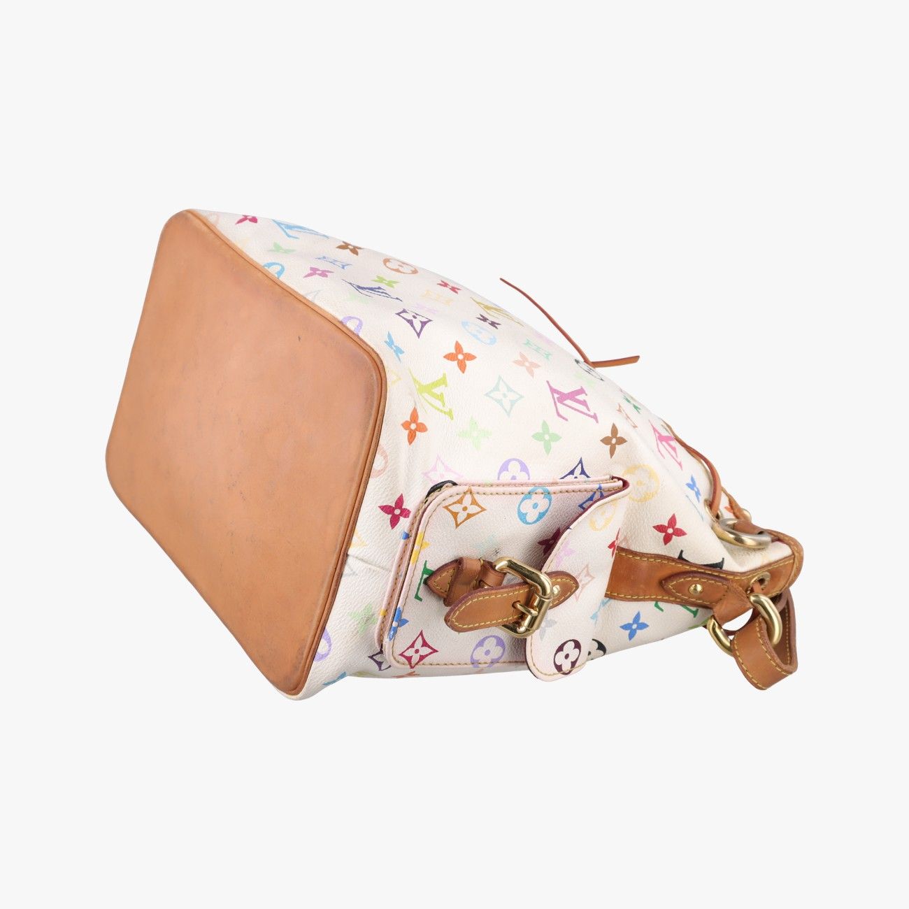 Louis Vuitton Petit Noe Blanc Monogram Multicolor Bucket Bag — view 4