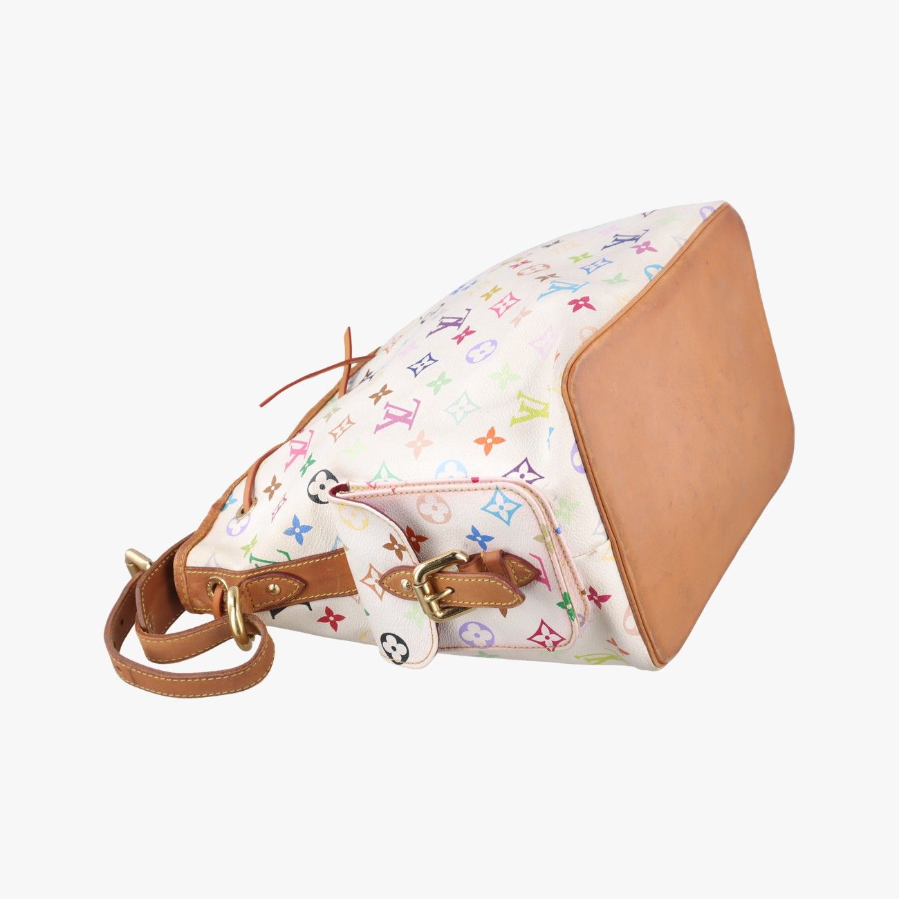Louis Vuitton Petit Noe Blanc Monogram Multicolor Bucket Bag — view 5