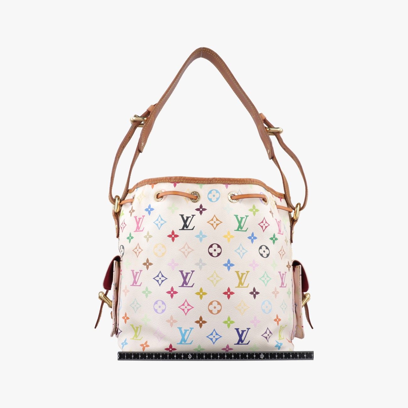 Louis Vuitton Petit Noe Blanc Monogram Multicolor Bucket Bag — view 2