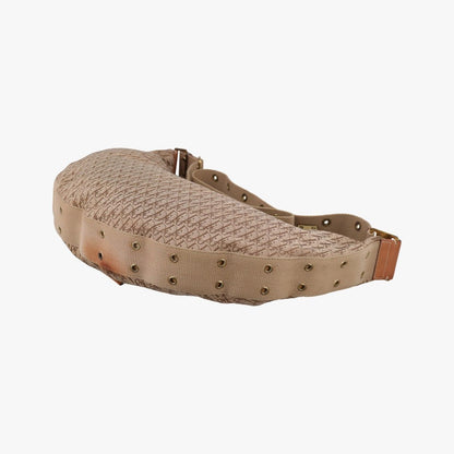 Dior Street Chic Beige Camel Canvas Leather Shoulder Bag — view 6