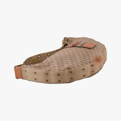 Dior Street Chic Beige Camel Canvas Leather Shoulder Bag — view 5