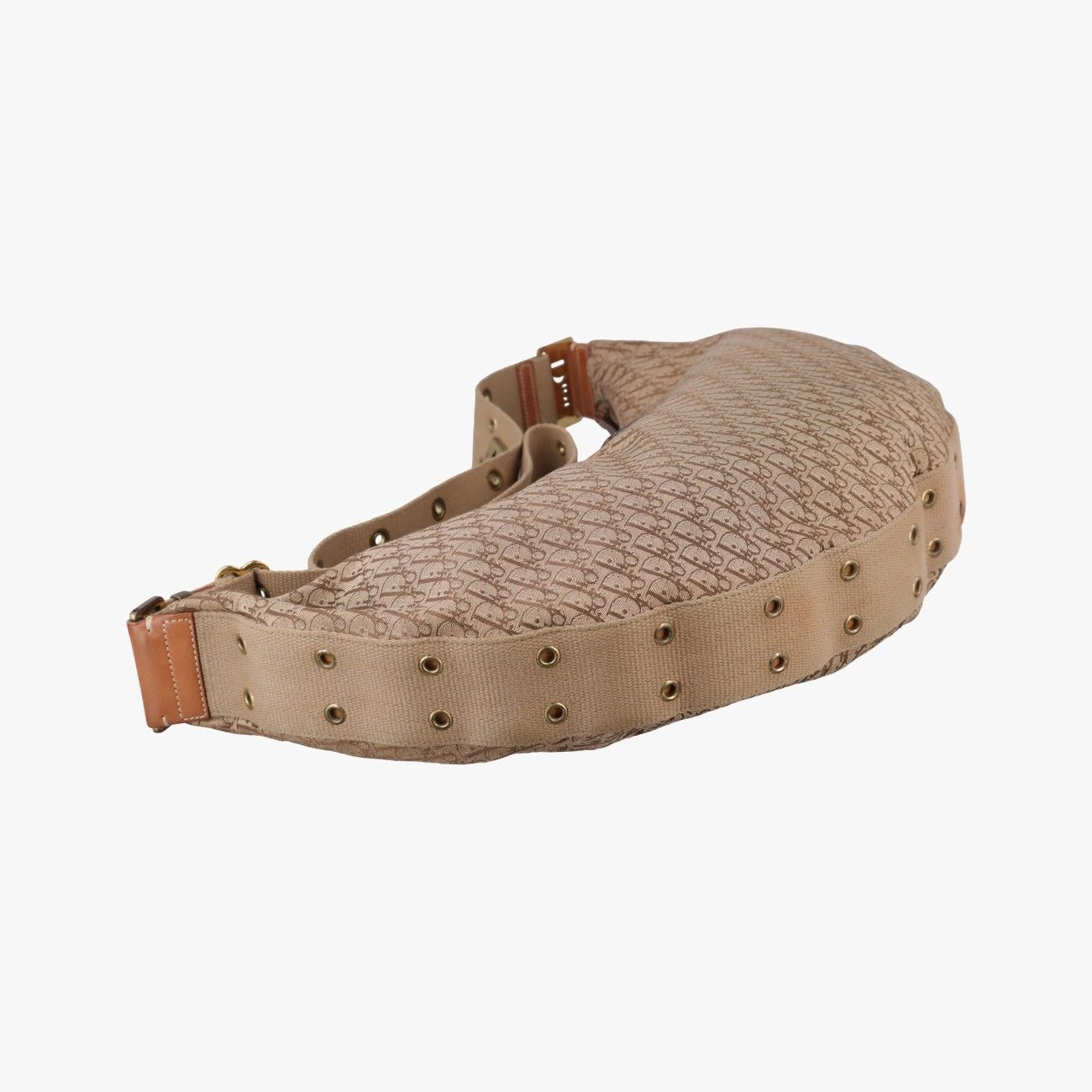Dior Street Chic Beige Camel Canvas Leather Shoulder Bag — view 7