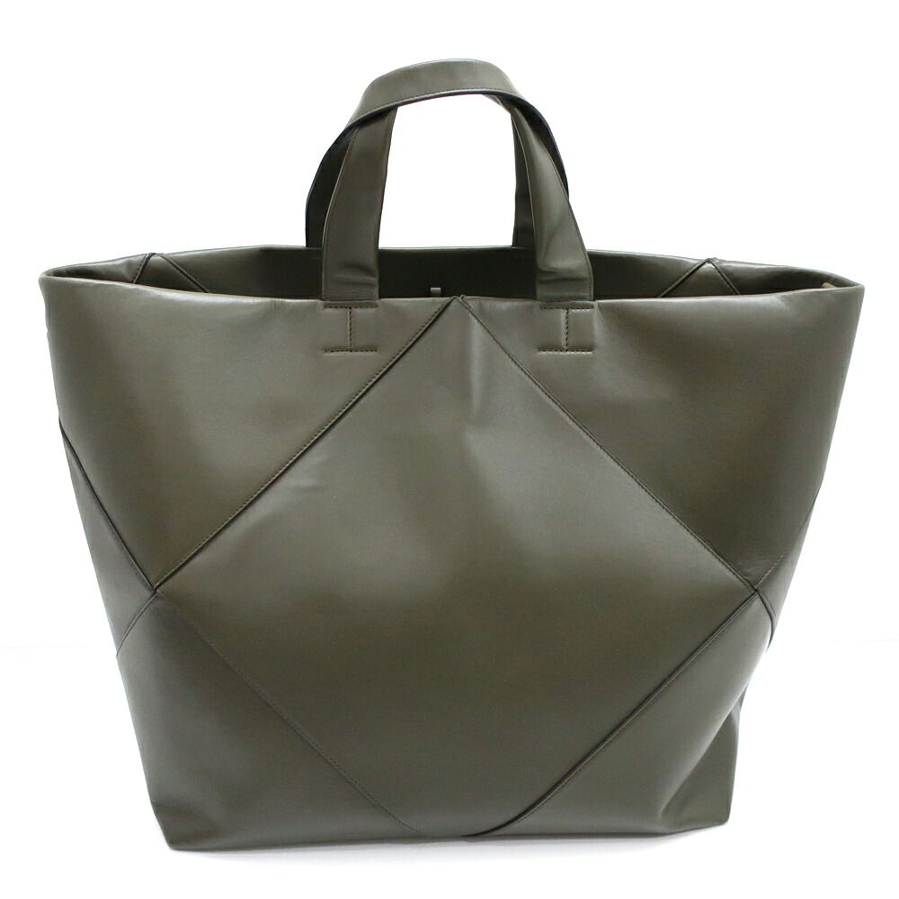 Bottega Veneta Maxi Intrecciato Tote Bag Khaki Dark Green 2-Way — view 2
