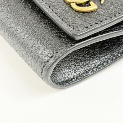 Gucci Earphones Case GG Marmont Airpods Black Leather Gold Shoulder Bag — view 3