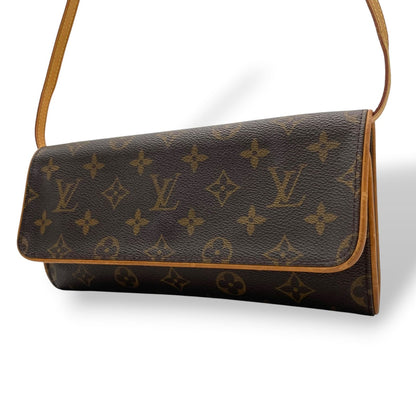 Louis Vuitton Pochette Twin GM Monogram Shoulder Bag Clutch Pouch 2-Way