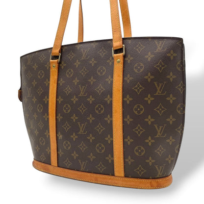 Louis Vuitton Babylon Monogram Tote Shoulder Bag Leather Brown Gold Vintage