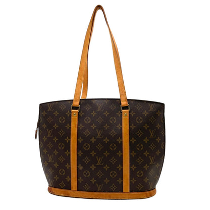 Louis Vuitton Babylon Monogram Tote Shoulder Bag Leather Brown Gold Vintage — view 2