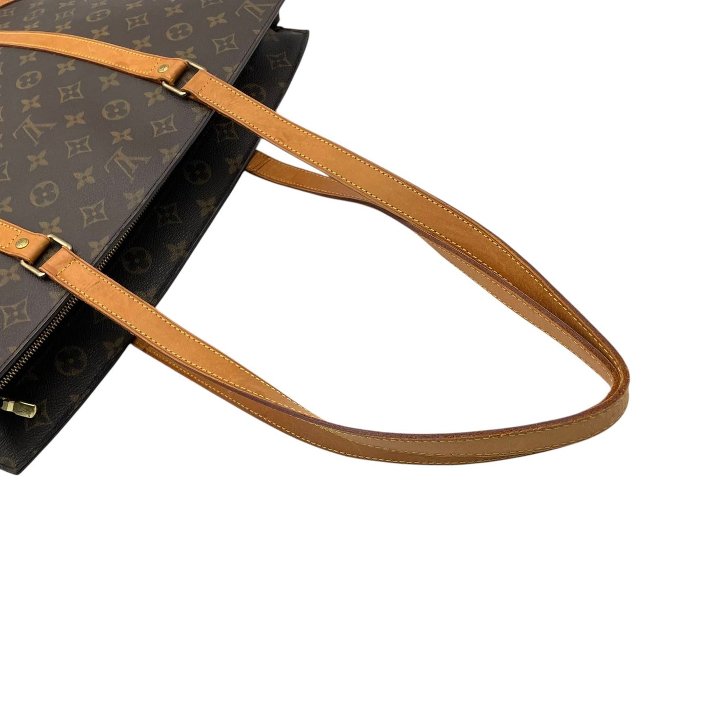 Louis Vuitton Babylon Monogram Tote Shoulder Bag Leather Brown Gold Vintage — view 5
