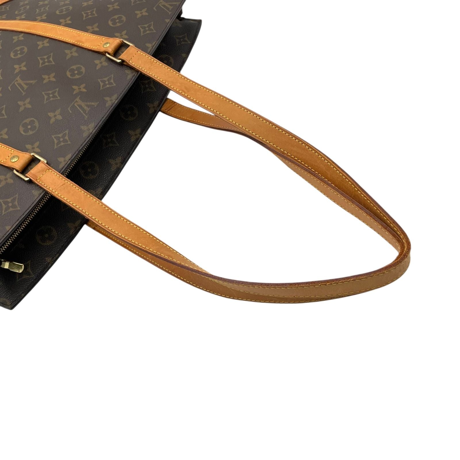 Louis Vuitton Babylon Monogram Tote Shoulder Bag Leather Brown Gold Vintage — view 5