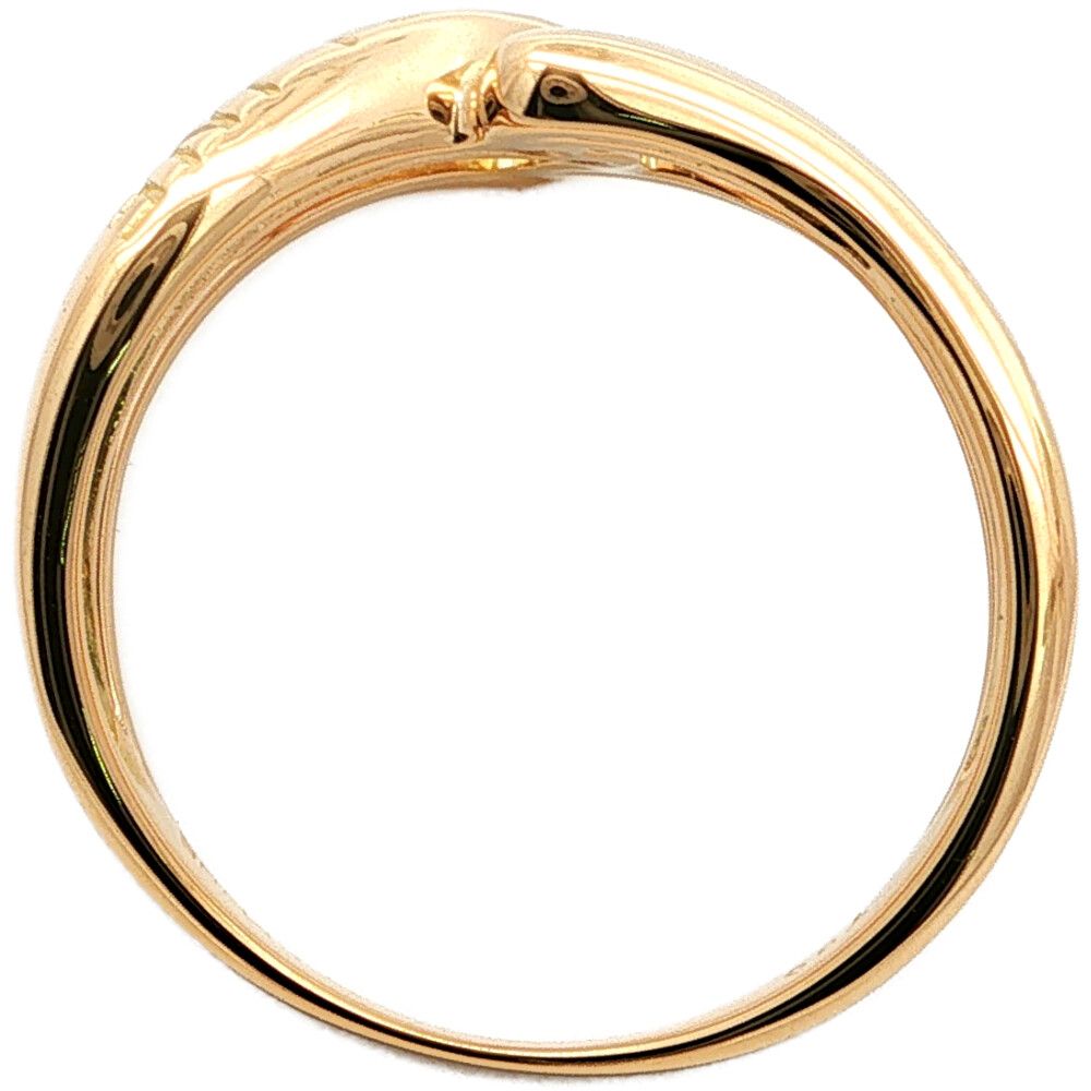 Celine Logo Diamond Ring 18K Yellow Gold — view 3