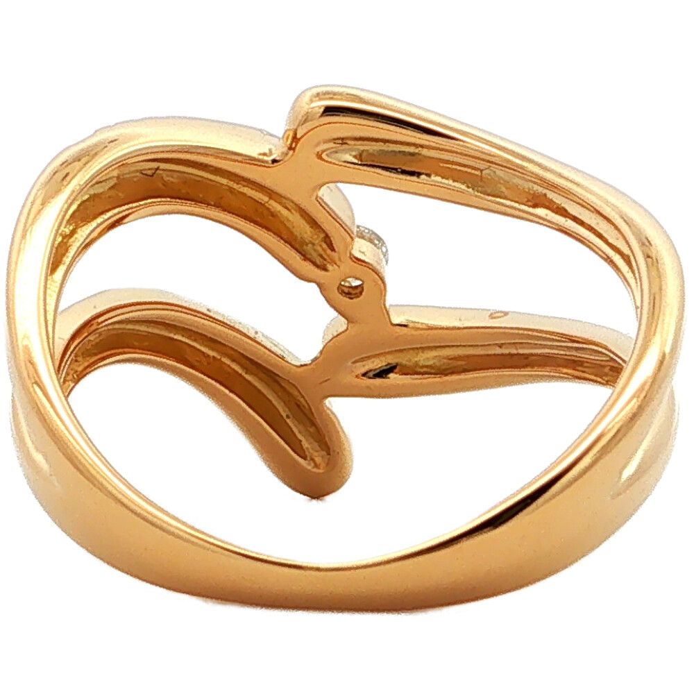 Celine Logo Diamond Ring 18K Yellow Gold — view 2
